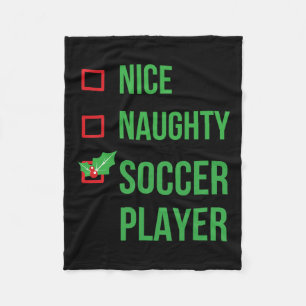 Soccer Player Funny Pajama Christmas Fleece Blanket
