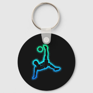 Soccer Player Game Kids Boys Men Soccer Key Ring