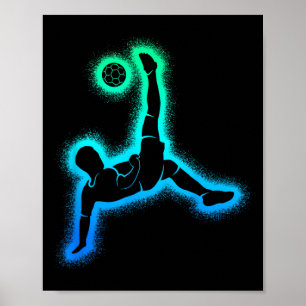 Soccer Player Game Kids Boys Men Soccer  Poster
