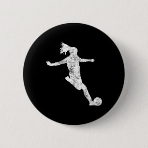 Soccer Player Girl Gift 6 Cm Round Badge