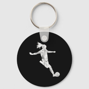 Soccer Player Girl Gift  Key Ring
