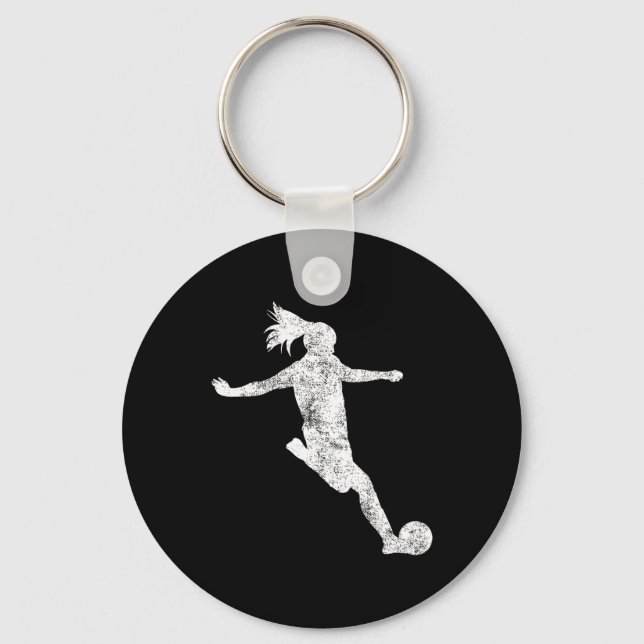 Soccer Player Girl Gift  Key Ring (Front)