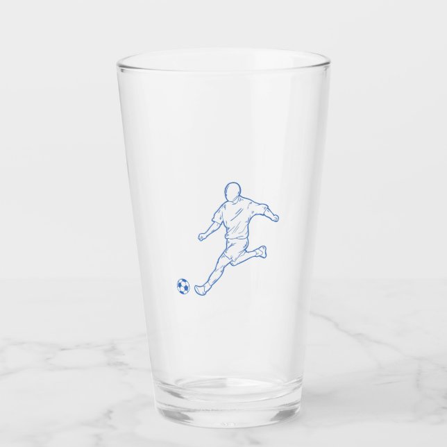 soccer player glass (Front)