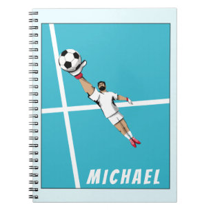 Soccer Player Goalie Goalkeeper Trendy Graphic Fun Notebook
