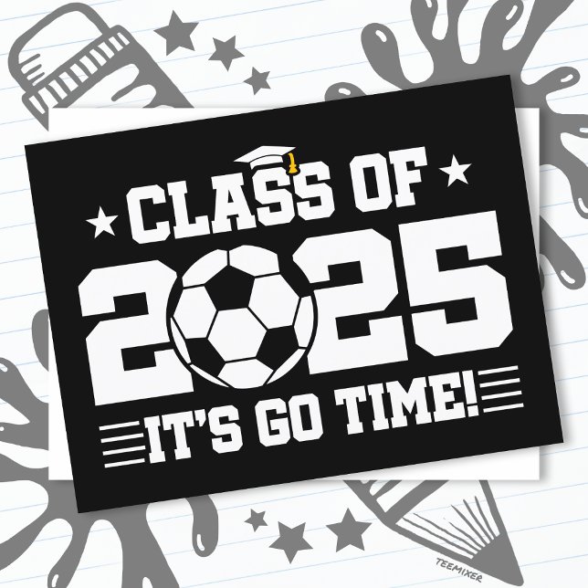 Soccer Player Graduation Class of 2025 Senior Postcard (Creator Uploaded)