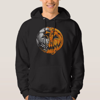Soccer Player Halloween Pumpkin Skeleton Hallows'  Hoodie