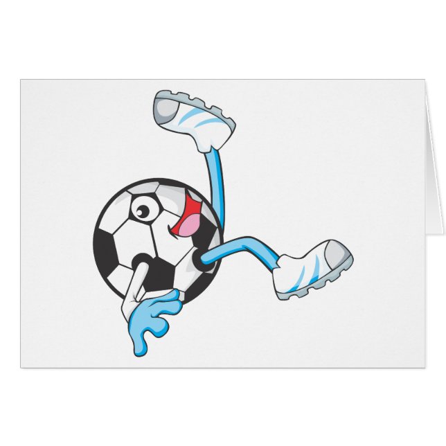 Soccer Player in Bicycle Kick Pose (Front Horizontal)