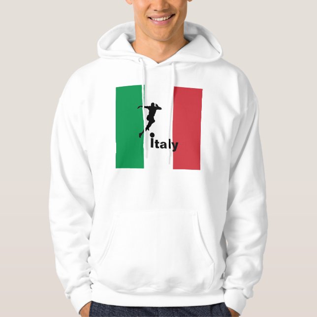 Soccer Player, Italy customisable Hoodie (Front)