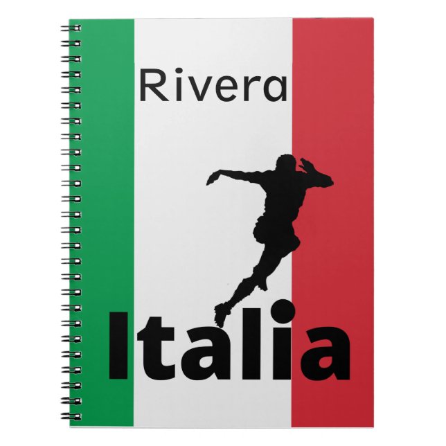 Soccer Player, Italy customisable Notebook (Front)
