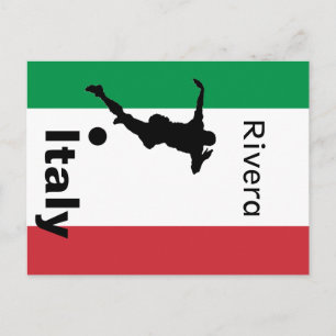 Soccer Player, Italy customisable Postcard