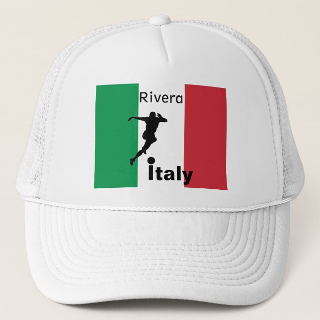 Soccer Player, Italy customisable Trucker Hat (Front)