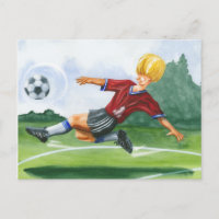 Soccer Player Kicking a Ball by Jay Throckmorton