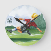 Soccer Player Kicking a Ball by Jay Throckmorton