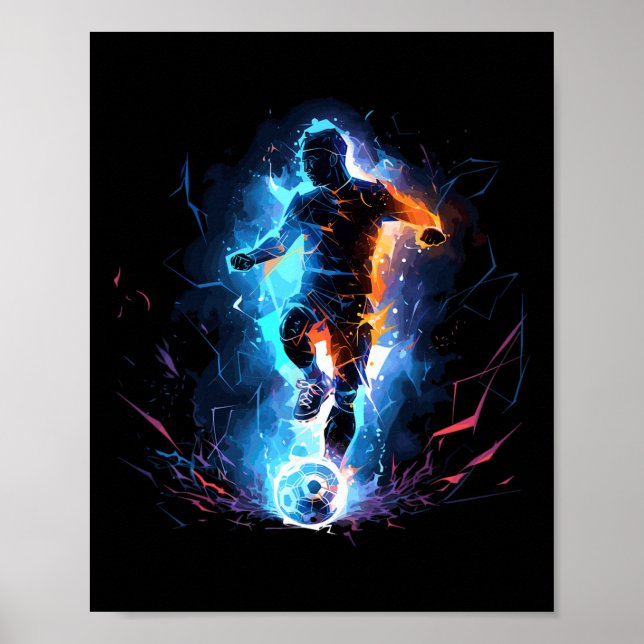 Soccer Player Lightning  Poster (Front)