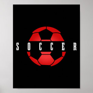 Soccer Player Ll Men Boys Girls Soccer Poster