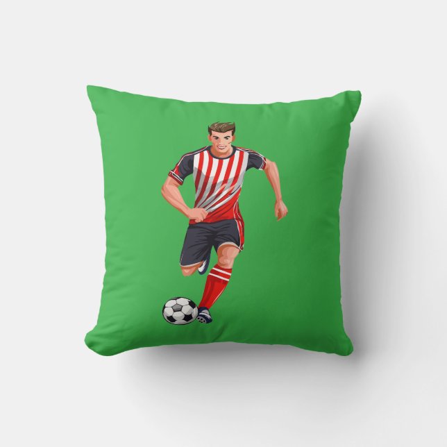 Soccer player man cushion (Front)