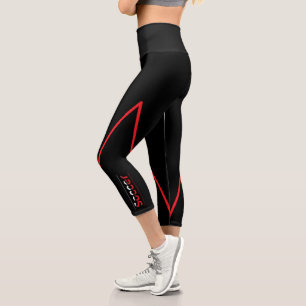 Soccer Player - Minimalist Art Geometric Arch Capri Leggings