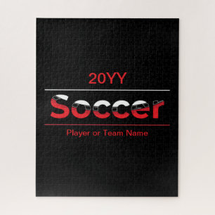Soccer Player - Minimalist Art Geometric Arch Jigsaw Puzzle