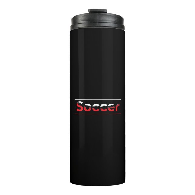 Soccer Player - Minimalist Art Geometric Arch Thermal Tumbler (Front)