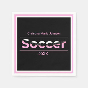 Soccer Player Minimalist Word Art - Arch Napkin
