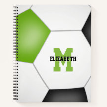 soccer player monogrammed lime black