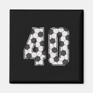 Soccer Player Number 40 Forty Soccer Birthday Magnet