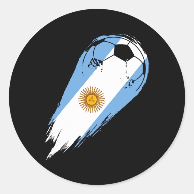 Soccer Player Of Pride Argentina  Classic Round Sticker (Front)
