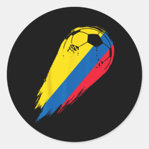 Soccer Player Of Pride Colombia Classic Round Sticker