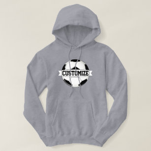 Soccer Player or Coach Custom Team Name / Text Hoodie