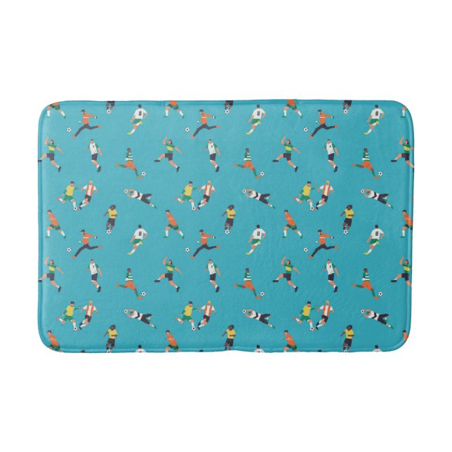 Soccer Player Pattern Bath Mat (Front)