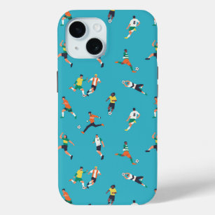Soccer Player Pattern iPhone 15 Case
