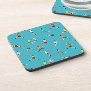 Soccer Player Pattern Coaster