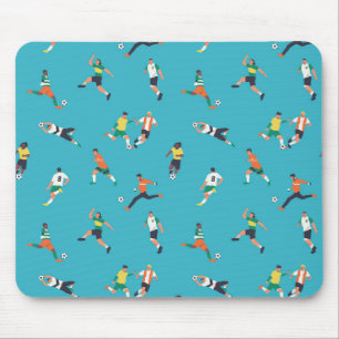 Soccer Player Pattern Mouse Pad