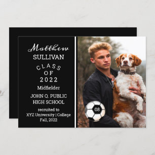 Soccer Player Photo Graduation Announcement