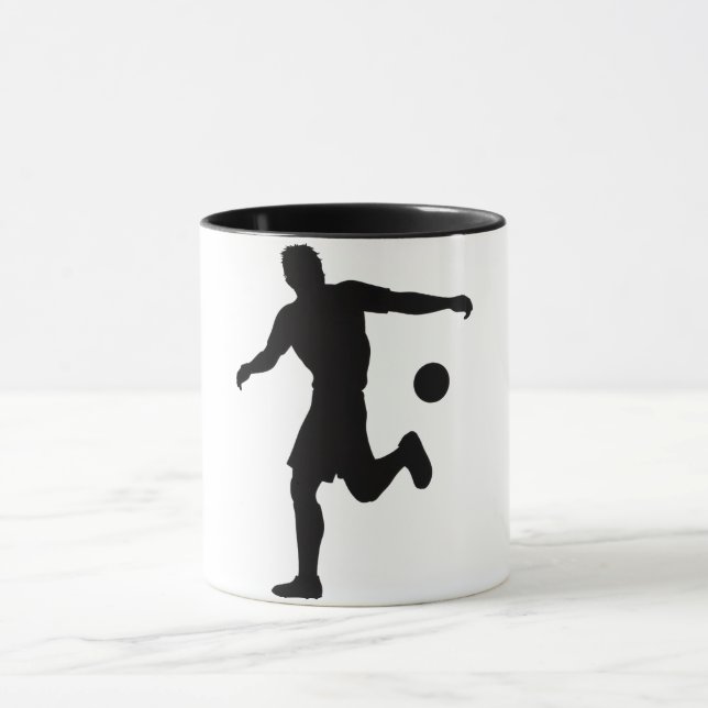Soccer Player Silhouette Mug Design (Center)