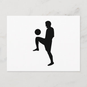 Soccer Player Silhouette Postcard