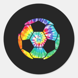 Soccer Player Soccer Byll Tie Dye Men Boys Girls V Classic Round Sticker