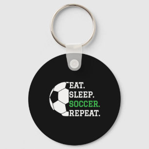 Soccer Player Soccer Lover Eat Sleep Soccer Repeat Key Ring