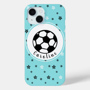 Soccer Player Stars Ball Kid Athlete Personalised iPhone 15 Case
