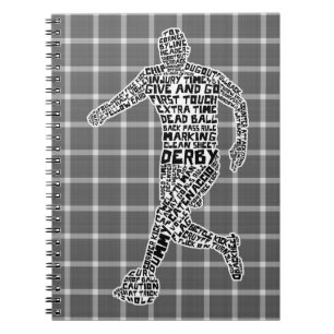 Soccer Player Typographic Notebook