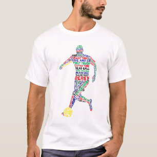 Soccer Player Typographic T-Shirt