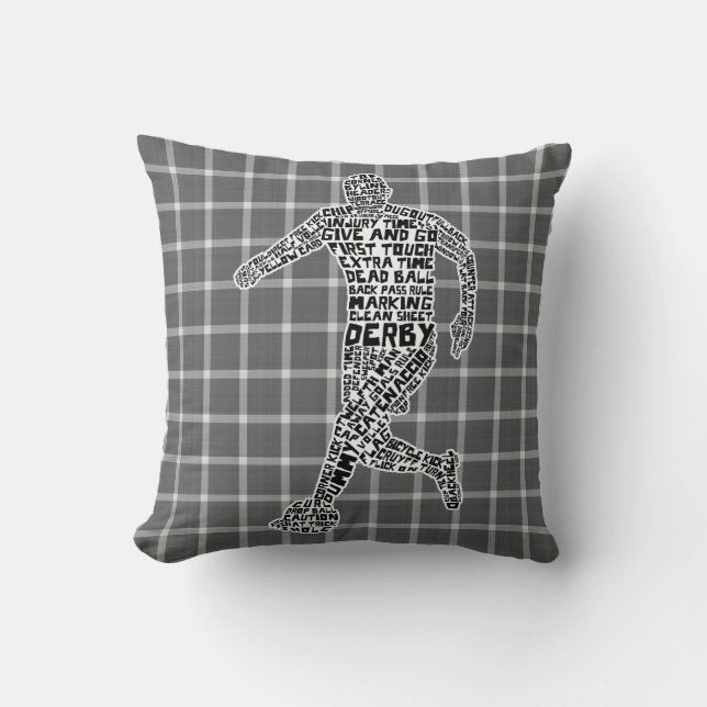 Soccer Player Typography Cushion (Front)