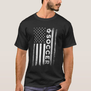 Soccer Player Usa Us American Flag T-Shirt