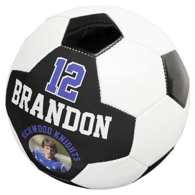 Soccer  Player with Your Photo and Customising Ball (Three Quarter)