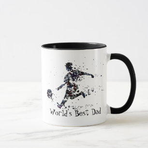 Soccer Player World's Best Dad Quote Mug