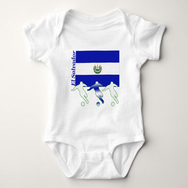 Soccer Players - El Salvador Baby Bodysuit (Front)