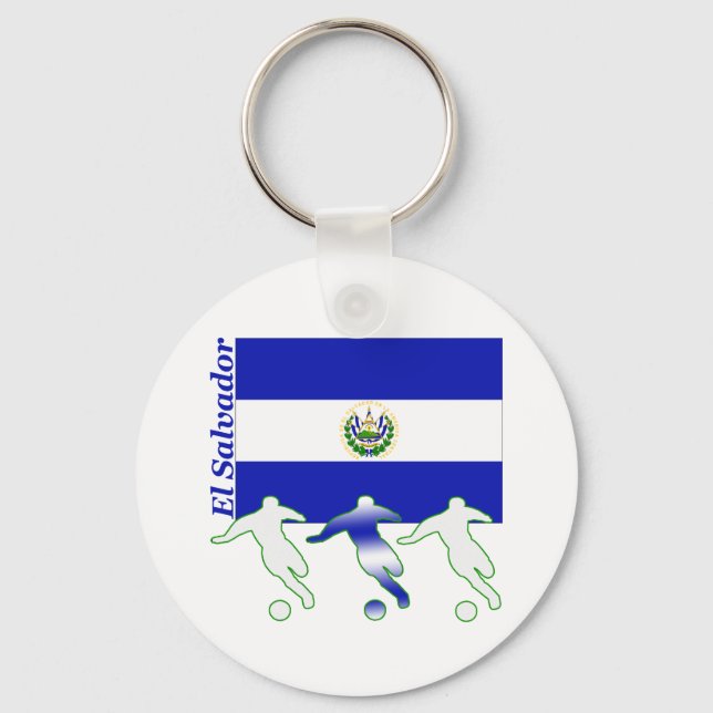 Soccer Players - El Salvador Key Ring (Front)