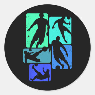 Soccer Players Fans Byll Kick Graphic Cool Streetw Classic Round Sticker