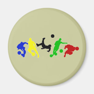 Soccer players   football sports fan magnet