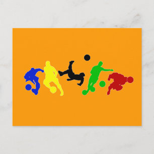 Soccer players   football sports fan postcard